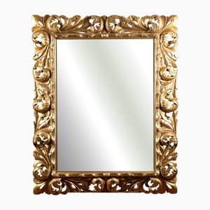 Antique Carved Mirror with Gold Leaf, 20th Century