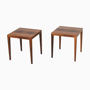 Vintage Danish Side Tables in Rosewood by Severin Hansen, 1960, Set of 2
