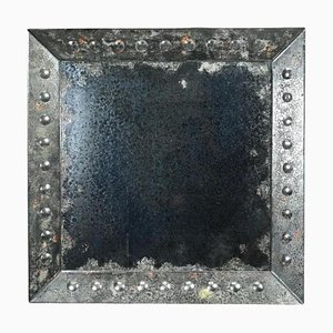 Small Wall Mirror in Oxidized Glass, 1930s