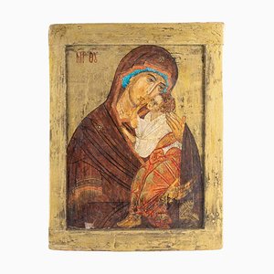 Russian Religious Art, 20th Century, Wooden Icon