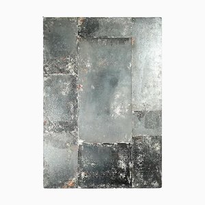 Grand Miroir Mural en Verre Oxydé, 1950s