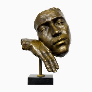 After Salvador Dalí, Sleeping Face Mask, Bronze