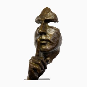 After Salvador Dalí, The Silence Mask Sculpture, 2025, Bronze