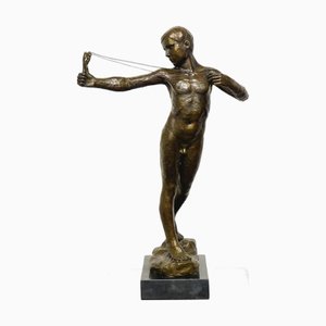 Bronze Young Man Sculpture, 1924