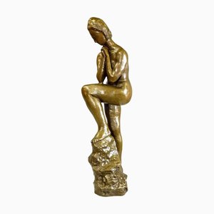 20th Century Bronze Nude Woman Sculpture