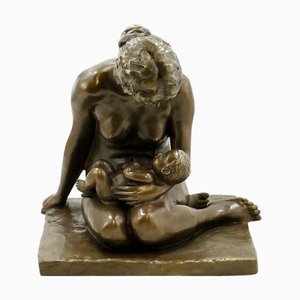 Bronze Sculpture of Mother and Child