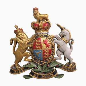 Britisches königliches Wandschild mit Wappen, 1950