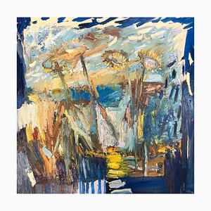 Paul Wadsworth, Sea and Sunflowers, 2025, Oil Painting