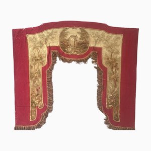 Antique French Handwoven Aubusson Tapestry for Valance, 1890s