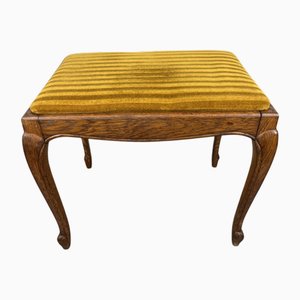 Otomana francesa vintage de roble