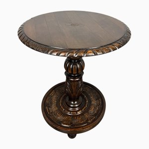 Vintage French Round Carved Plant Stand