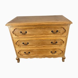 Französische Louis Geschnitzte Vintage Kommode aus Eiche mit 3 Schubladen