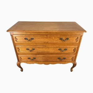 Französische Vintage Kommode aus Eiche mit 3 Schubladen im Louis XVI Stil