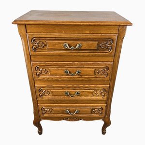 Vintage French Chest of Drawers in Oak