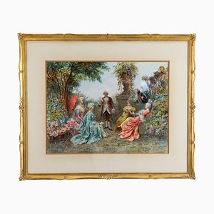 Martinetti, The Garden Music Recital, 19. Jh., Aquarell