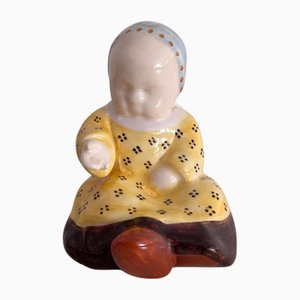 Baby Figur aus Keramik von Berthe Savigny für HB Quimper