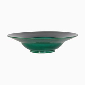 Plato de cerámica verde de Herman Kæhler, 1930-1950