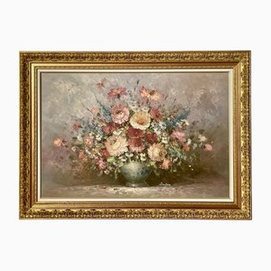 Edmond Sanders, Bouquet of Flowers, Oil Painting