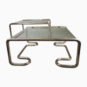 Steel and Glass Coffee Tables, 1960s
