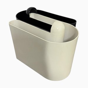 White and Black Magazine Rack by Rodolfo Bonetto for Bilumen, 1960s