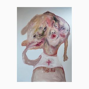 Juliane Hundertmark, Ohne Titel 3, 2025, Öl auf Archivpapier