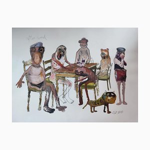 Juliane Hundertmark, Ohne Titel 10, 2025, Öl auf Archivpapier