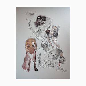 Juliane Hundertmark, Ohne Titel 14, 2025, Öl auf Archivpapier