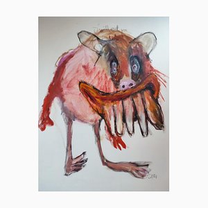 Juliane Hundertmark, Ohne Titel 16, 2025, Öl auf Archivpapier