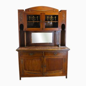 Buffet da cucina in stile Art Nouveau borghese, fine XIX secolo