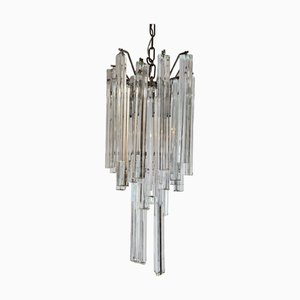 Murano Kristall Kronleuchter von Venini, Italien, 1960er