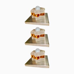 Wall Lights by Albano Poli for Poliarte, 1970, Set of 3