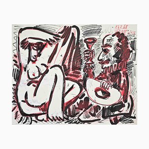 Giampaolo Berto, Hommage an Picasso, Mixed Media, 1975