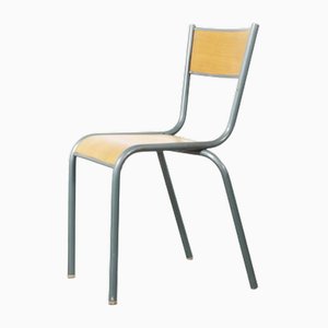 Französischer stapelbarer französischer Mullca Esszimmerstuhl, 1950er