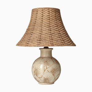 Lámpara de mesa danesa moderna de Astrid Tjalk para Kähler Ceramics, Dinamarca, años 50