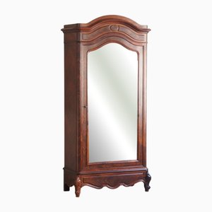 Antiker verspiegelter Louis Philippe Kleiderschrank aus Palisander, 1890er