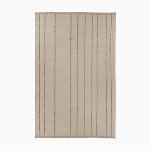 Textural Flatweave in Beige and Cream Tones by Rug&Kilim