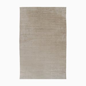 Tappeto materico a righe beige-marroni e strie di Rug&Kilim