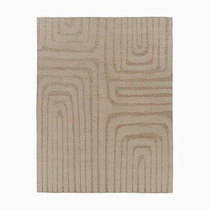 Textural Rug in Beige-Cream Tones by Rug&Kilim