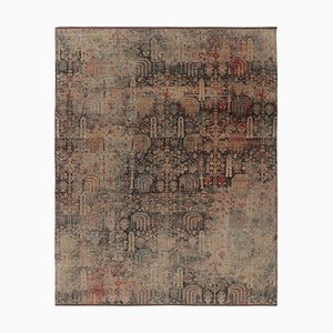 Rug in Blue with Colorful Tree of Life by Rug&Kilim