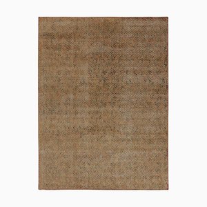 Tappeto Distressed beige e oro con motivi geometrici di Rug&Kilim