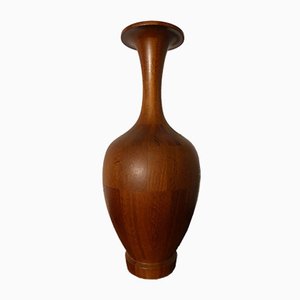 Belgische Große Holzvase von De Coene, 1950er