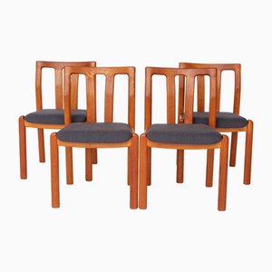 Sillas de comedor Mid-Century modernas de teca de Dyrlund, Dinamarca, años 60. Juego de 4
