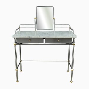 Vintage Dressing Table in Marble and Metal