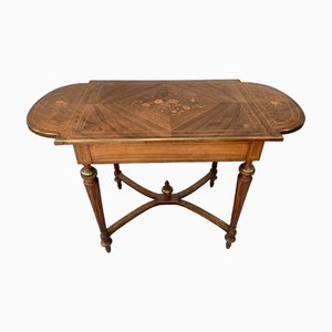Napoleon III Style Desk with Marquetry Top, 20th Century