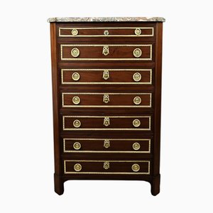Louis XVI Chest of Drawers in Mahogany Veneer