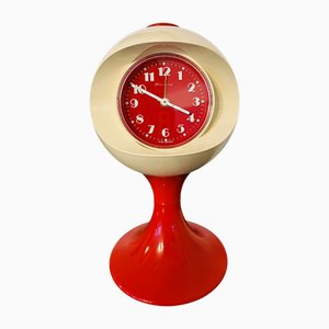 Mechanical Table Clock with Tulip Base from Blessing, West Germany, 1970s