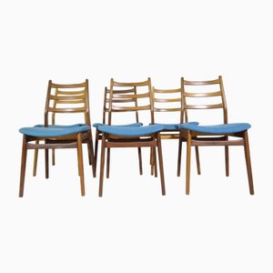 Sedie da pranzo Mid-Century moderne in teak e noce di Casala, anni '60, set di 6