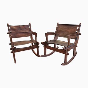 Rocking Chairs attributed to Angel I. Pazmiño for Muebles De Estilo, 1960s, Set of 2