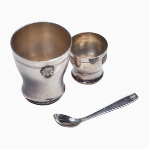 Silver-Plated Metal Baby Gift Set from Christofle, Set of 3