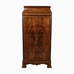 Small Secretaire in Mahogany Burl and Lemonwood, 1890s